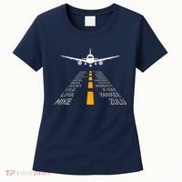 Airplane Pilot Gifts Airport Runway Phonetic Alphabet Plane Women's T-Shirt thumb 0