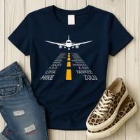 Airplane Pilot Gifts Airport Runway Phonetic Alphabet Plane Women's T-Shirt thumb 3