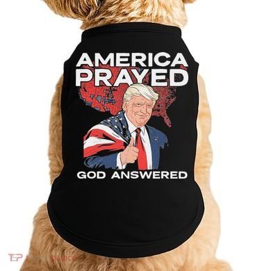 America Prayed God Answered Trump Doggie Tank