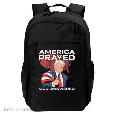 America Prayed God Answered Trump Backpack