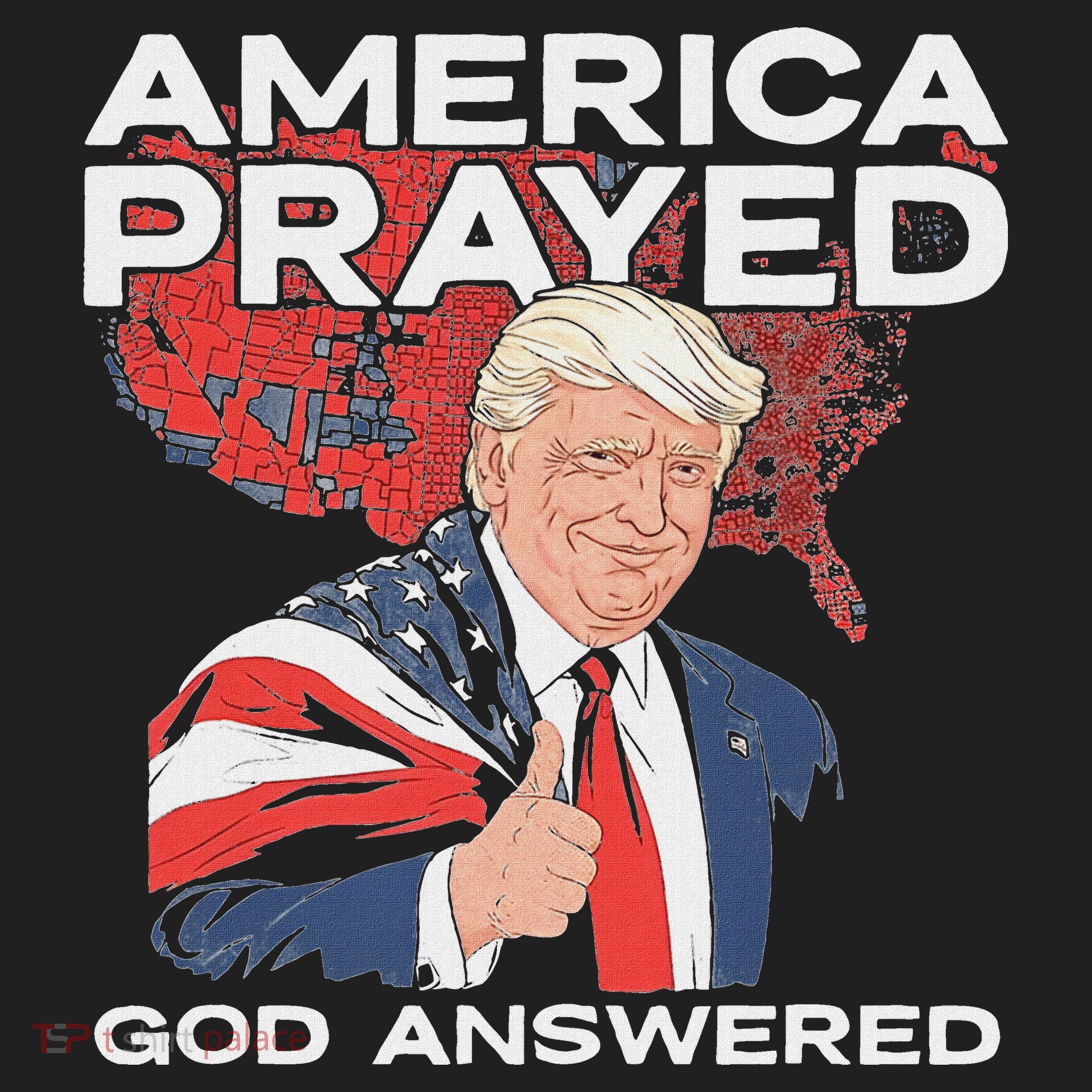 America Prayed God Answered Trump Beanie