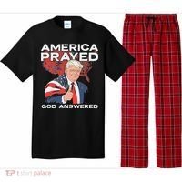 America Prayed God Answered Trump Pajama Set thumb 0