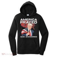 America Prayed God Answered Trump Women's Hoodie thumb 0