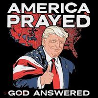 America Prayed God Answered Trump Women's Hoodie thumb 2