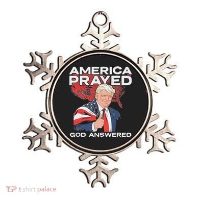 America Prayed God Answered Trump Ornament