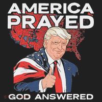 America Prayed God Answered Trump Hat thumb 2