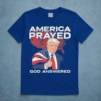 America Prayed God Answered Trump T-Shirt thumb 5