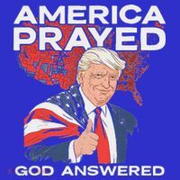 America Prayed God Answered Trump Women's Tank Top thumb 5