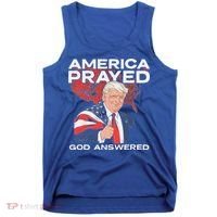America Prayed God Answered Trump Tank Top thumb 0