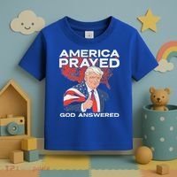 America Prayed God Answered Trump Toddler T-Shirt thumb 3
