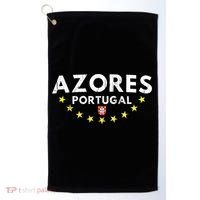 Azores Portugal Gift Distressed Souvenir Vacation Azorean Funny Gift Golf Towel thumb 0