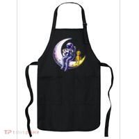 Astronaut Playing Guitar With An Alien On The Moon Apron thumb 0
