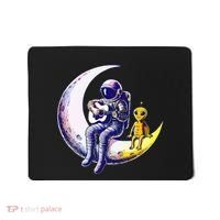 Astronaut Playing Guitar With An Alien On The Moon Mousepad thumb 0