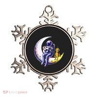 Astronaut Playing Guitar With An Alien On The Moon Ornament thumb 0