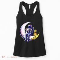 Astronaut Playing Guitar With An Alien On The Moon Women's Tank Top thumb 0