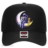 Astronaut Playing Guitar With An Alien On The Moon Hat thumb 0