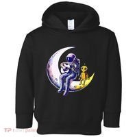 Astronaut Playing Guitar With An Alien On The Moon Toddler Hoodie thumb 0