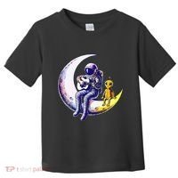 Astronaut Playing Guitar With An Alien On The Moon Toddler T-Shirt thumb 0