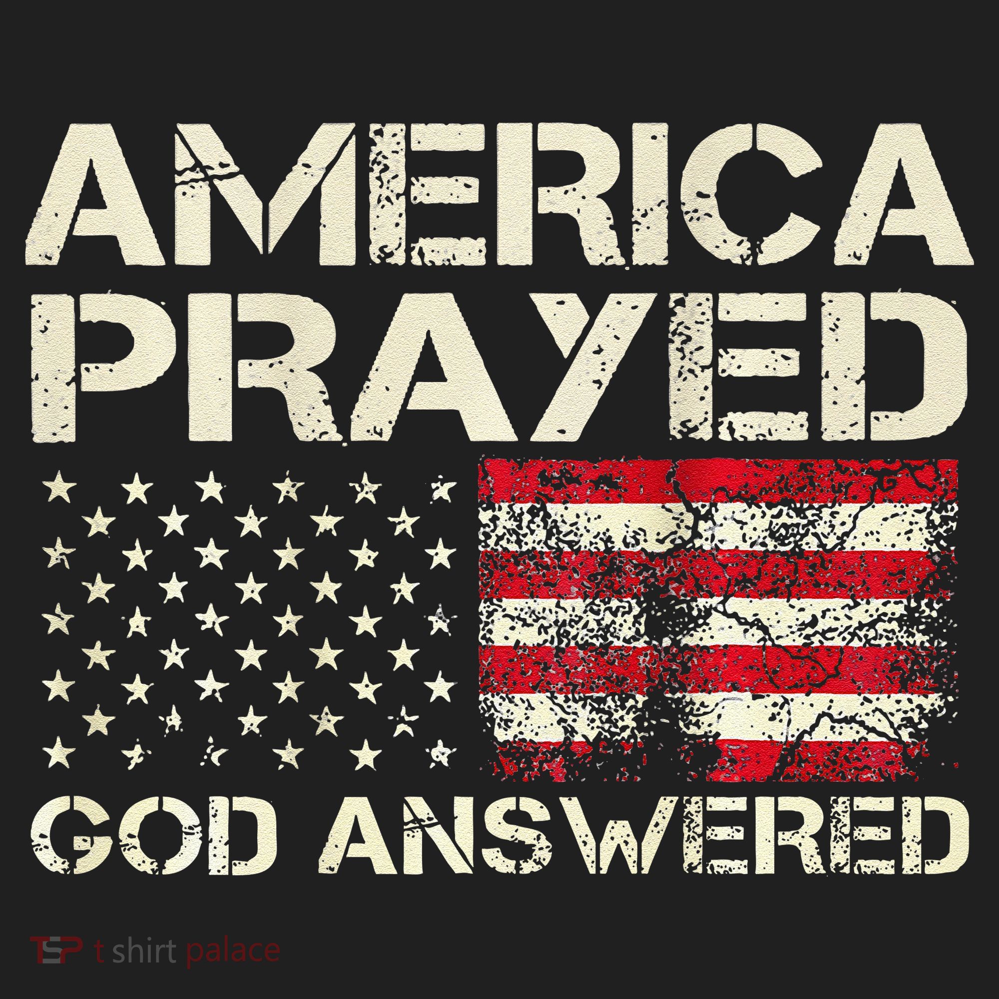 America Prayed God Answered Funny 45 47 Trump Women's Sweatshirt