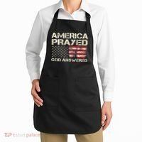 America Prayed God Answered Funny 45 47 Trump Apron thumb 2