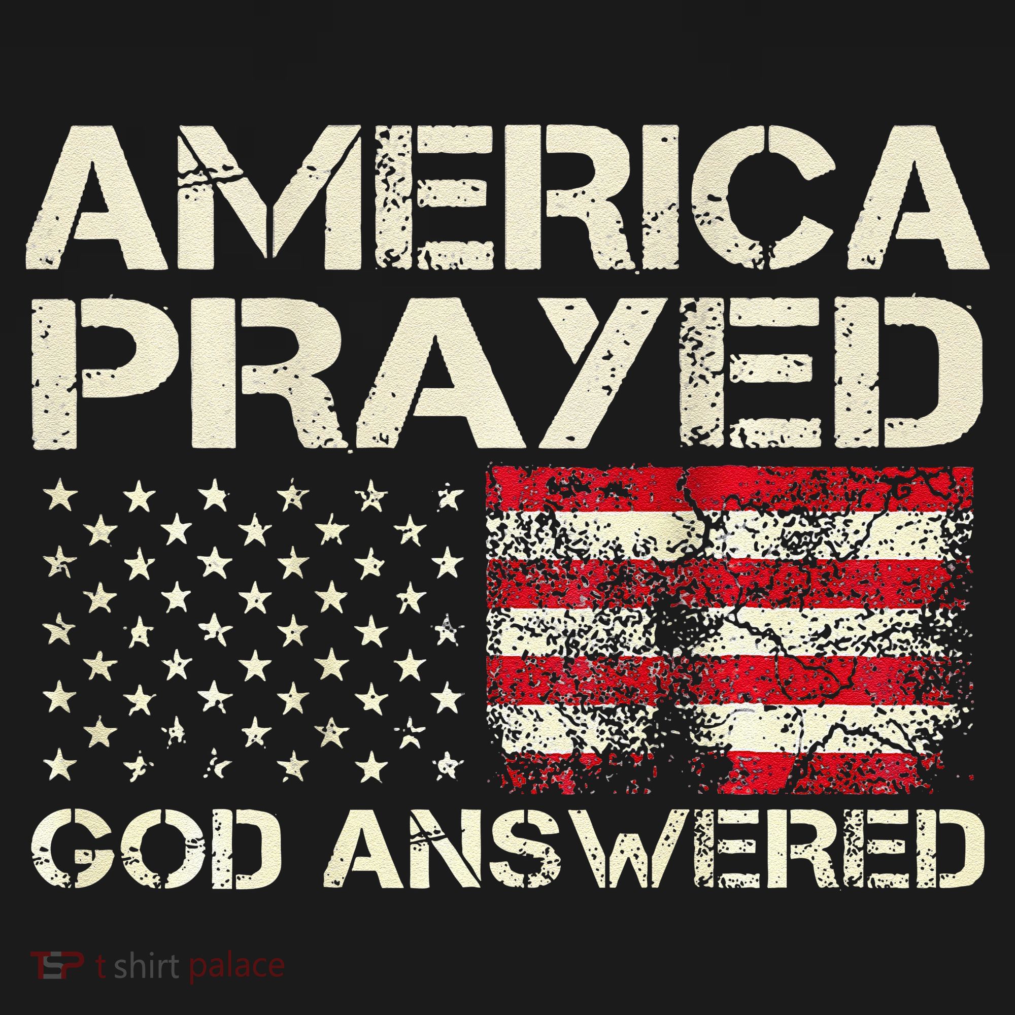America Prayed God Answered Funny 45 47 Trump Backpack