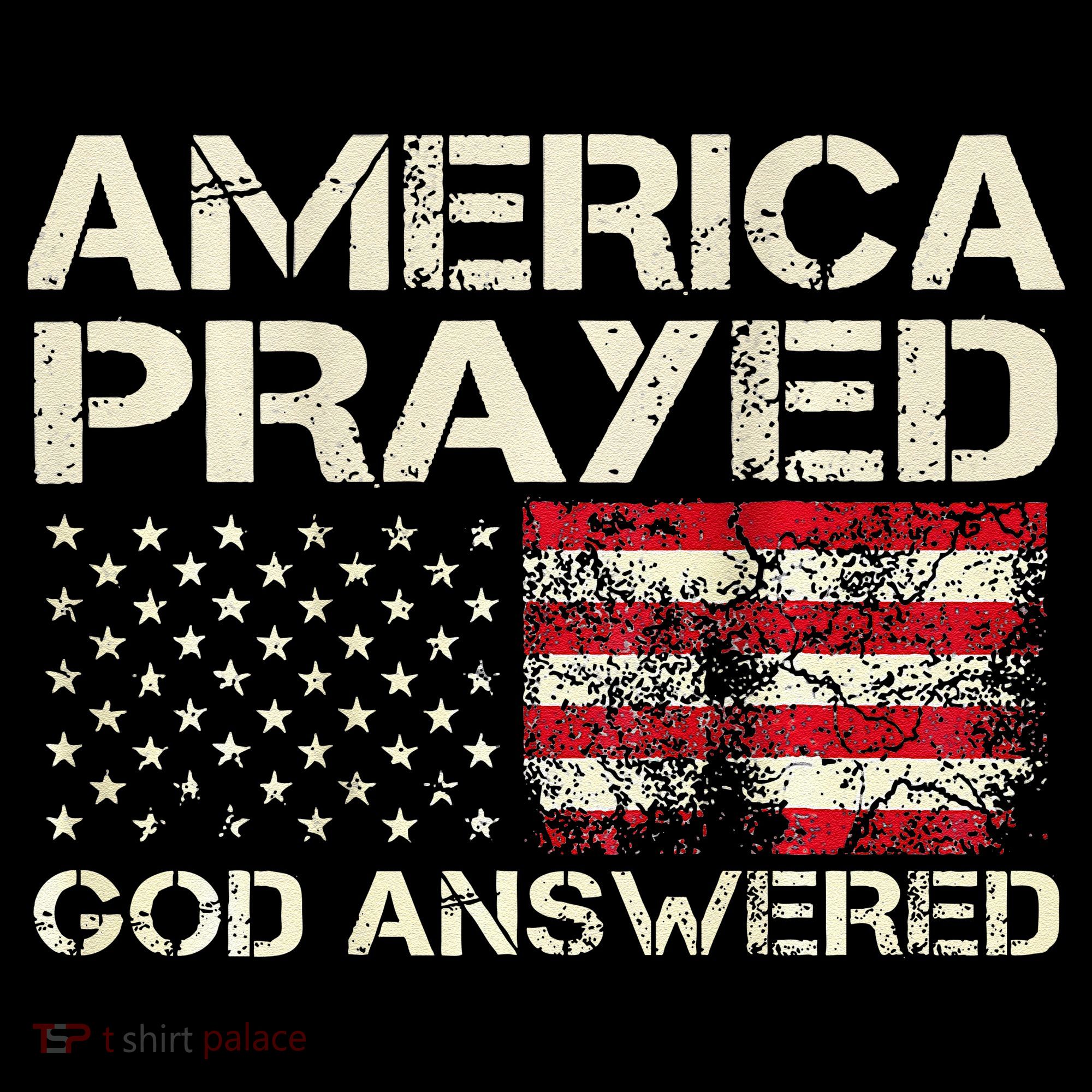 America Prayed God Answered Funny 45 47 Trump Women's Hoodie