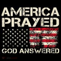 America Prayed God Answered Funny 45 47 Trump Ornament thumb 1