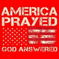 America Prayed God Answered Funny 45 47 Trump Santa Hat thumb 1
