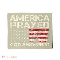 America Prayed God Answered Funny 45 47 Trump Mousepad thumb 0