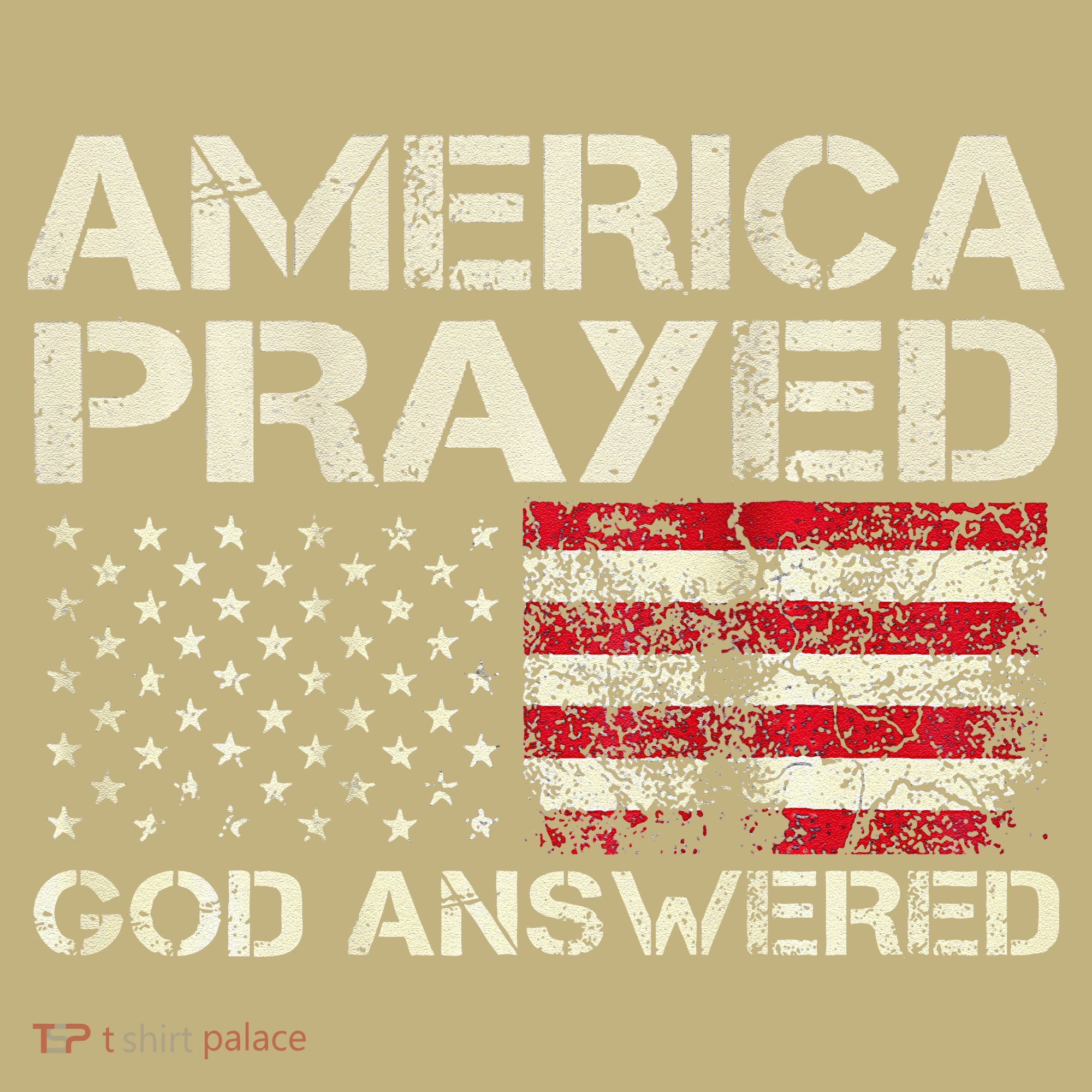America Prayed God Answered Funny 45 47 Trump Mousepad