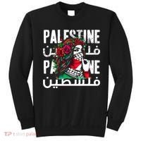 A Palestinian Girl With A Palestinian Bandana Palestine Sweatshirt thumb 0