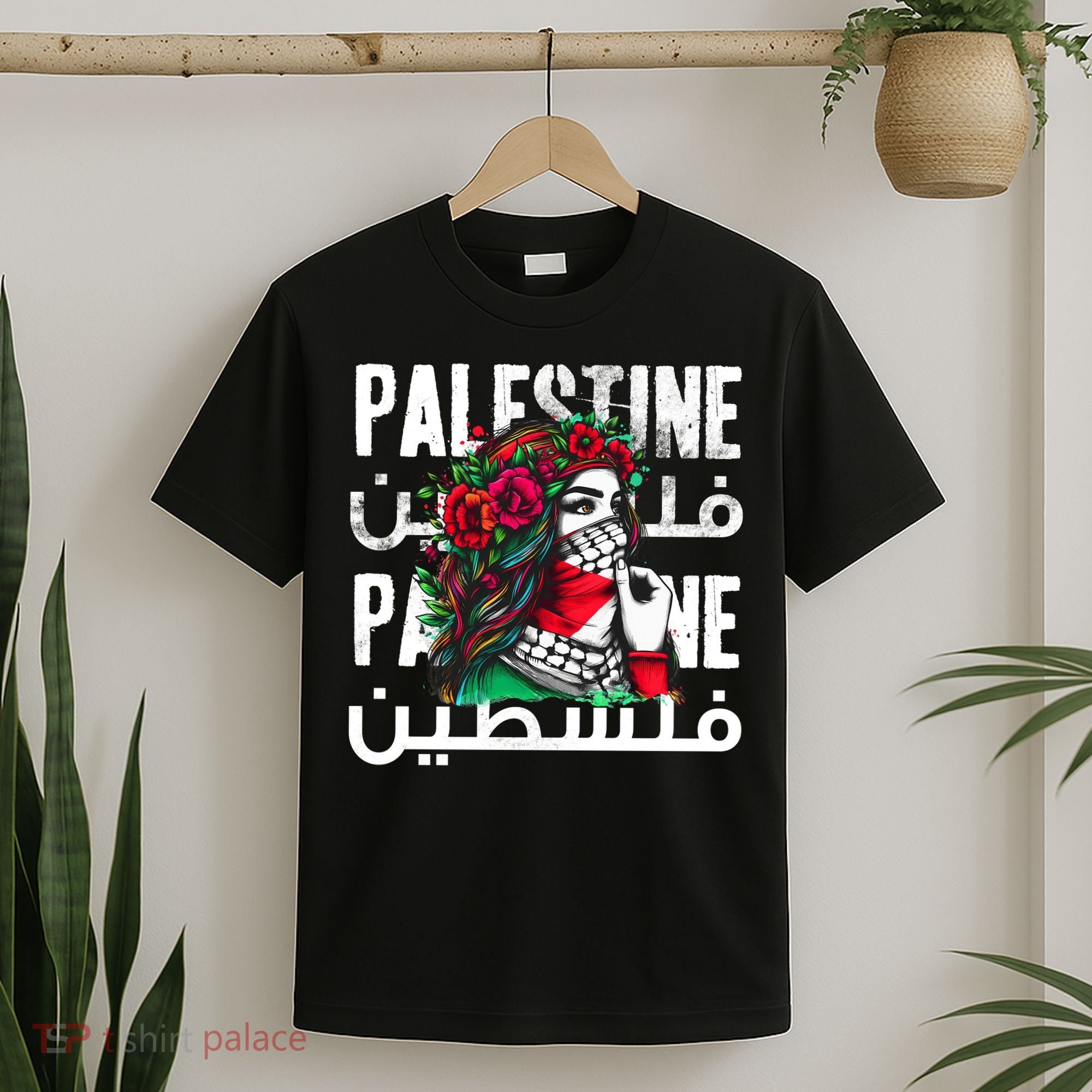 A Palestinian Girl With A Palestinian Bandana Palestine T-Shirt