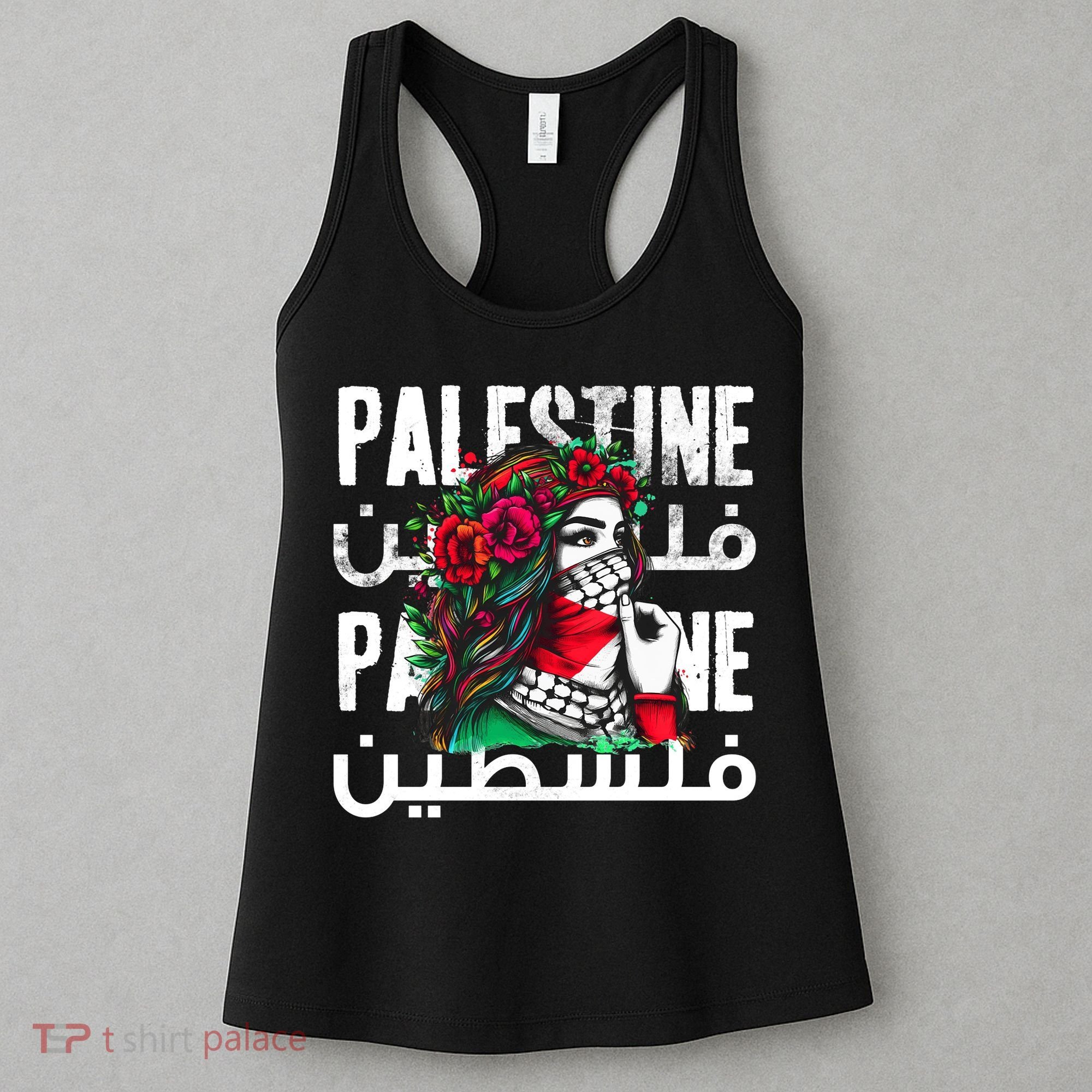 A Palestinian Girl With A Palestinian Bandana Palestine Women's Tank Top