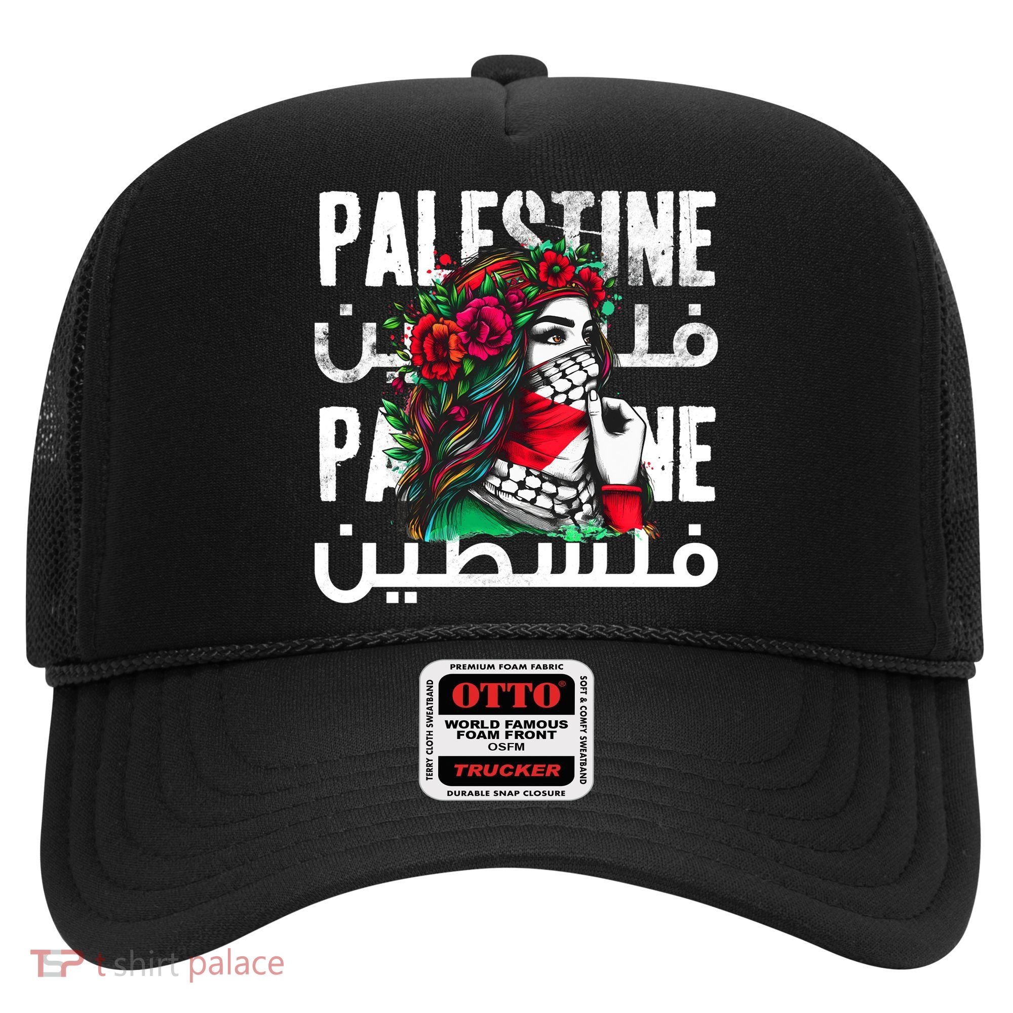 A Palestinian Girl With A Palestinian Bandana Palestine Hat