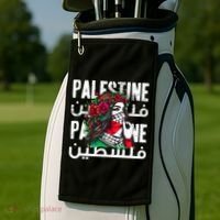 A Palestinian Girl With A Palestinian Bandana Palestine Golf Towel thumb 2