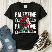 A Palestinian Girl With A Palestinian Bandana Palestine Women's T-Shirt thumb 3