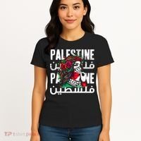 A Palestinian Girl With A Palestinian Bandana Palestine Women's T-Shirt thumb 4