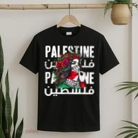 A Palestinian Girl Wearing A Palestinian Bandana Palestine T-Shirt thumb 2