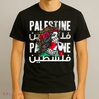 A Palestinian Girl Wearing A Palestinian Bandana Palestine T-Shirt thumb 3