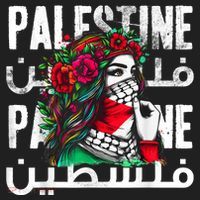A Palestinian Girl Wearing A Palestinian Bandana Palestine Golf Towel thumb 3