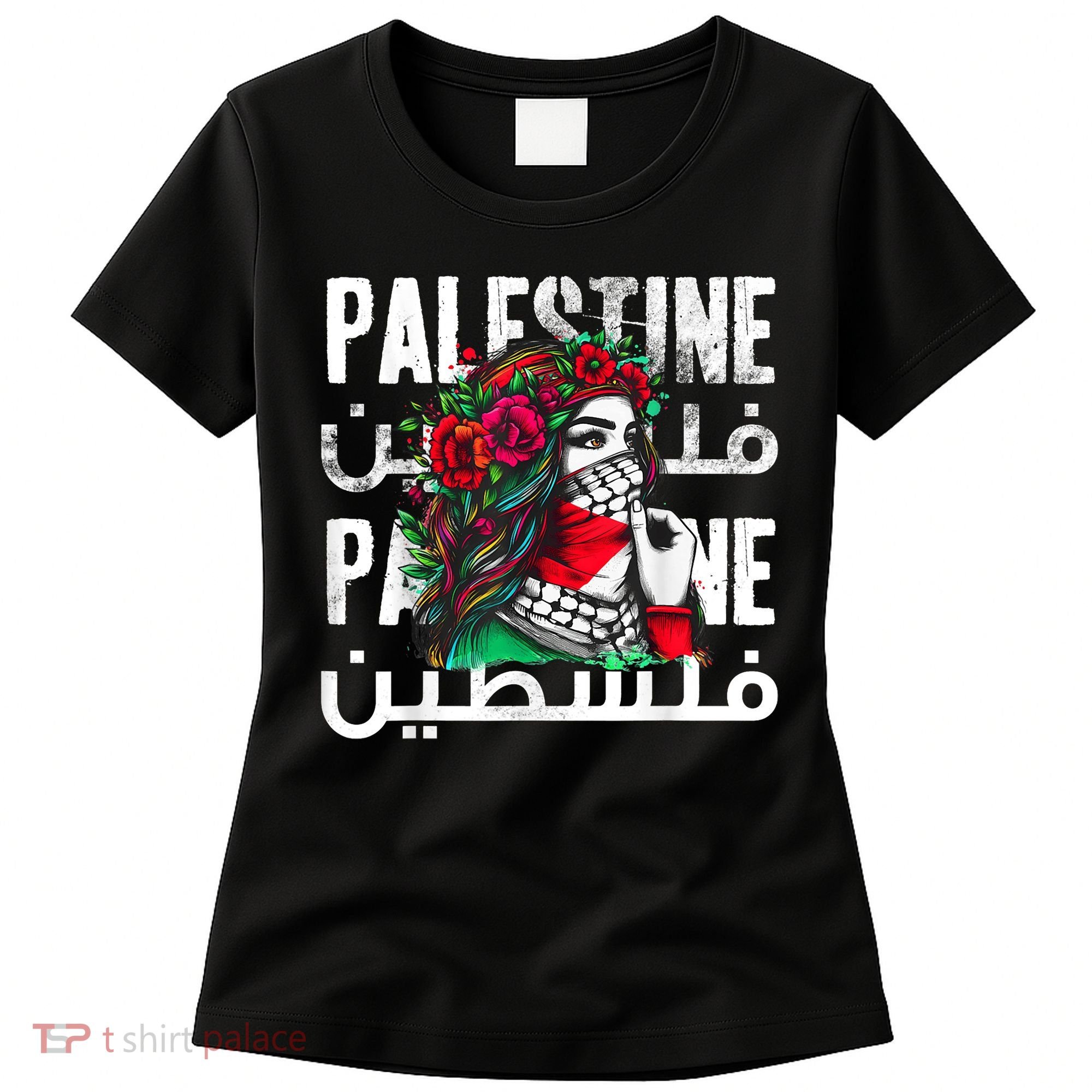 A Palestinian Girl Wearing A Palestinian Bandana Palestine Women's T-Shirt