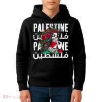 A Palestinian Girl Wearing A Palestinian Bandana Palestine Kids Hoodie thumb 4