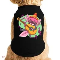 Axolotl Playing Guitar Doggie Tank thumb 0