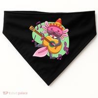Axolotl Playing Guitar USA-Made Doggie Bandana thumb 0