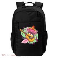 Axolotl Playing Guitar Backpack thumb 0