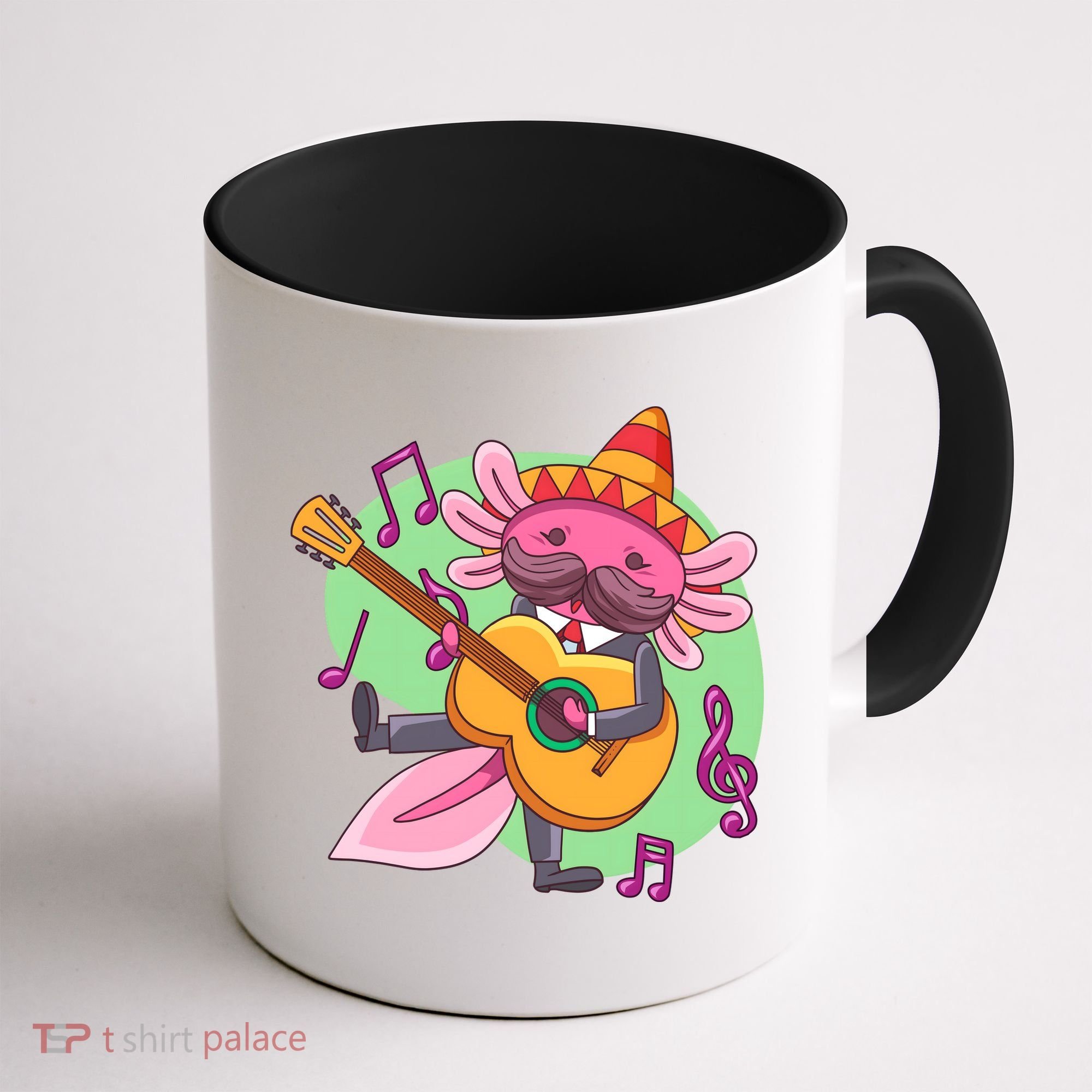Axolotl Playing Guitar Coffee Mug