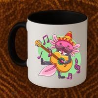 Axolotl Playing Guitar Coffee Mug thumb 2