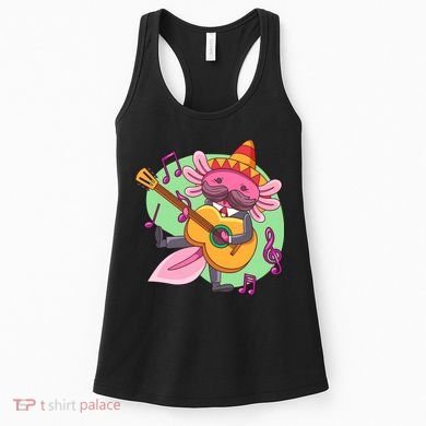 Axolotl Playing Guitar Women's Tank Top