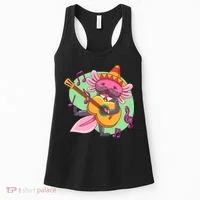 Axolotl Playing Guitar Women's Tank Top thumb 0