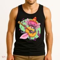Axolotl Playing Guitar Tank Top thumb 3